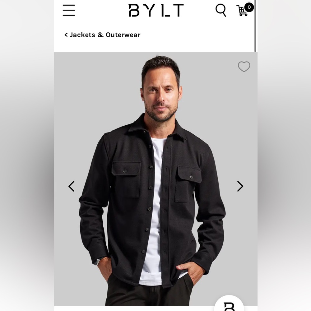 Men’s BYLT Coastal Overshirt Black